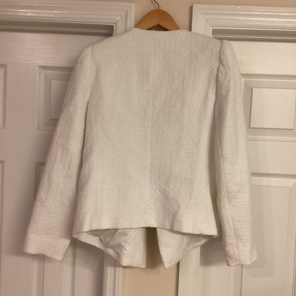 Express White Puff Shoulder Boucle Jacket - Picture 3 of 9